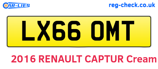 LX66OMT are the vehicle registration plates.