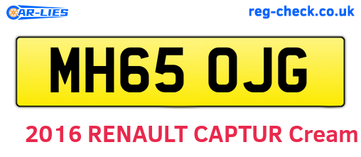MH65OJG are the vehicle registration plates.