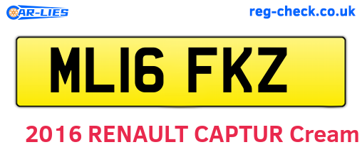 ML16FKZ are the vehicle registration plates.