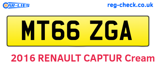 MT66ZGA are the vehicle registration plates.