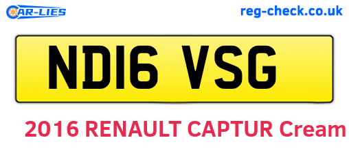 ND16VSG are the vehicle registration plates.