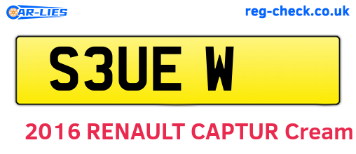 S3UEW are the vehicle registration plates.