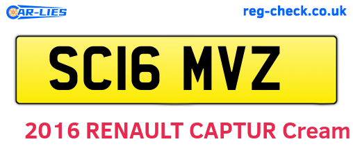 SC16MVZ are the vehicle registration plates.
