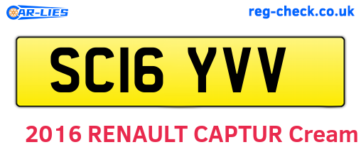 SC16YVV are the vehicle registration plates.