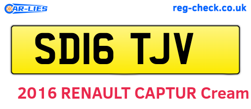 SD16TJV are the vehicle registration plates.