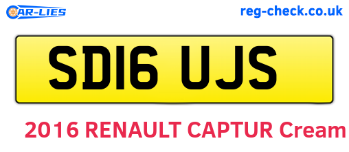 SD16UJS are the vehicle registration plates.