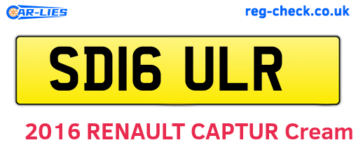SD16ULR are the vehicle registration plates.