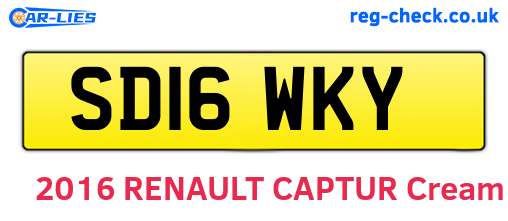 SD16WKY are the vehicle registration plates.