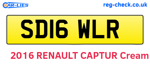 SD16WLR are the vehicle registration plates.
