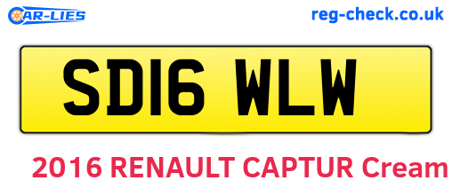 SD16WLW are the vehicle registration plates.
