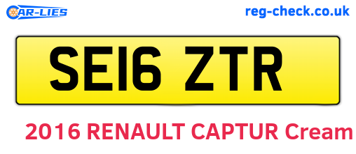 SE16ZTR are the vehicle registration plates.
