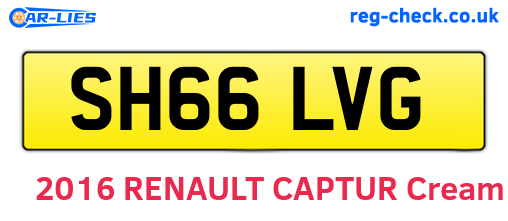 SH66LVG are the vehicle registration plates.
