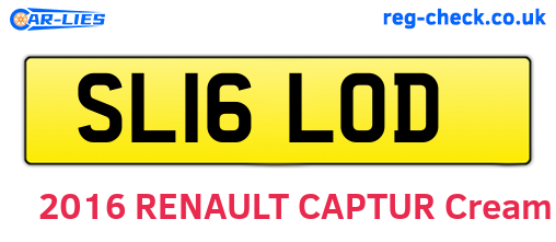 SL16LOD are the vehicle registration plates.