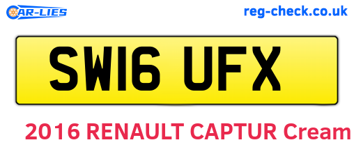 SW16UFX are the vehicle registration plates.
