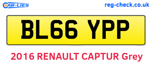 BL66YPP are the vehicle registration plates.