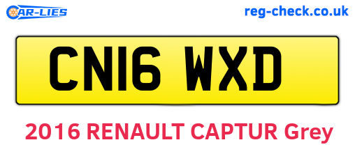 CN16WXD are the vehicle registration plates.