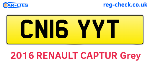 CN16YYT are the vehicle registration plates.