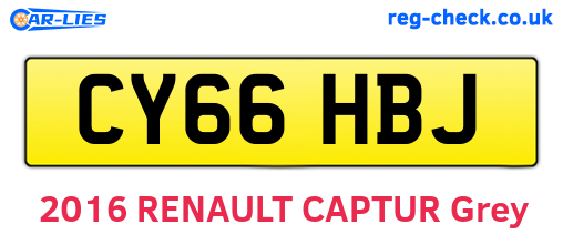 CY66HBJ are the vehicle registration plates.