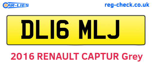 DL16MLJ are the vehicle registration plates.