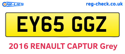 EY65GGZ are the vehicle registration plates.