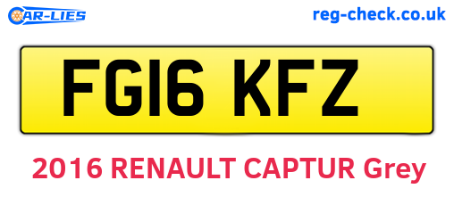 FG16KFZ are the vehicle registration plates.