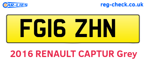 FG16ZHN are the vehicle registration plates.