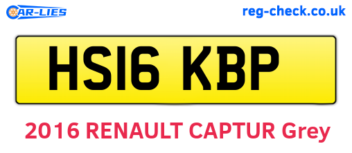 HS16KBP are the vehicle registration plates.