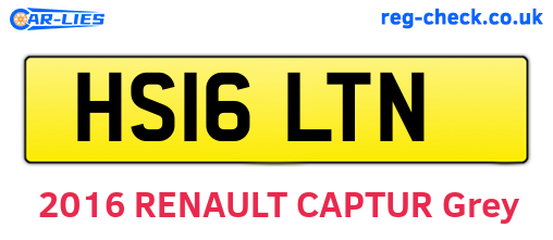 HS16LTN are the vehicle registration plates.