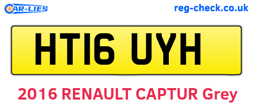 HT16UYH are the vehicle registration plates.