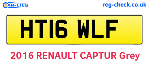 HT16WLF are the vehicle registration plates.