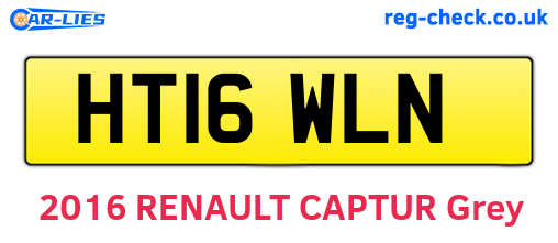 HT16WLN are the vehicle registration plates.
