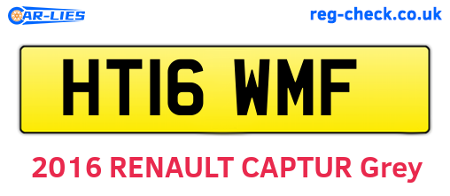 HT16WMF are the vehicle registration plates.
