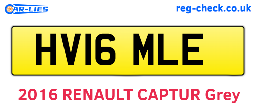 HV16MLE are the vehicle registration plates.