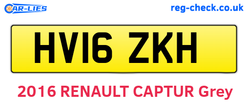 HV16ZKH are the vehicle registration plates.