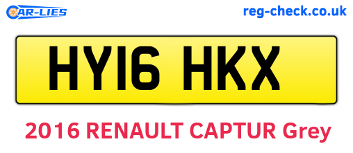 HY16HKX are the vehicle registration plates.