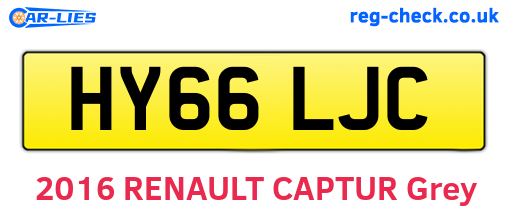 HY66LJC are the vehicle registration plates.