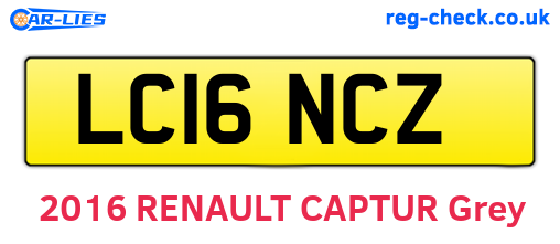 LC16NCZ are the vehicle registration plates.