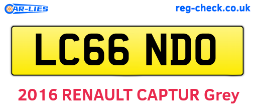 LC66NDO are the vehicle registration plates.