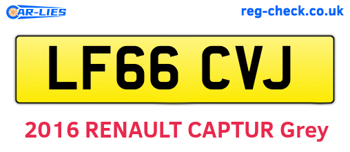 LF66CVJ are the vehicle registration plates.