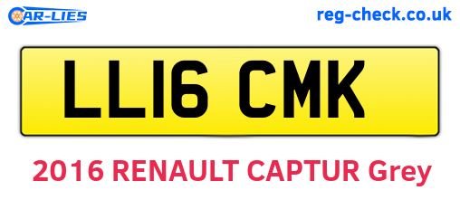 LL16CMK are the vehicle registration plates.