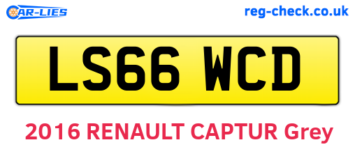 LS66WCD are the vehicle registration plates.