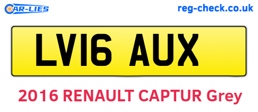 LV16AUX are the vehicle registration plates.