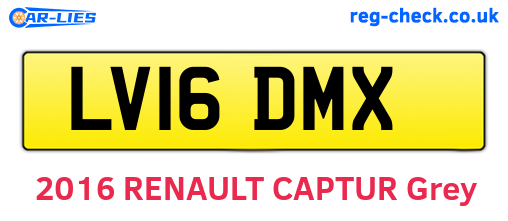 LV16DMX are the vehicle registration plates.