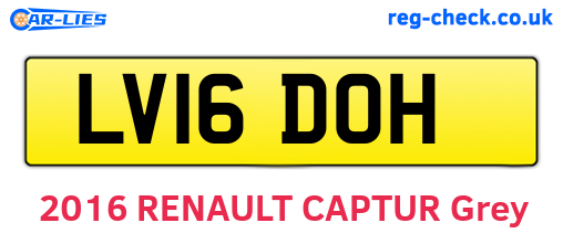 LV16DOH are the vehicle registration plates.