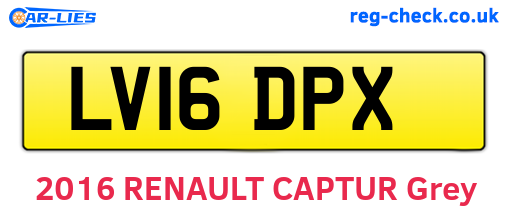 LV16DPX are the vehicle registration plates.