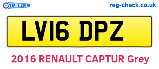 LV16DPZ are the vehicle registration plates.