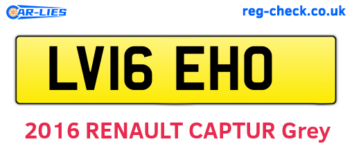 LV16EHO are the vehicle registration plates.