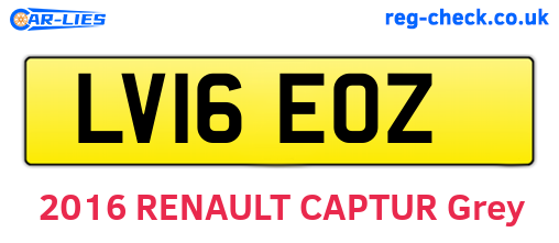 LV16EOZ are the vehicle registration plates.