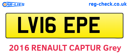 LV16EPE are the vehicle registration plates.