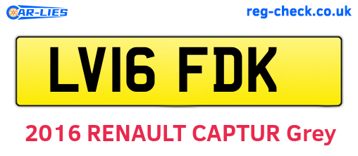LV16FDK are the vehicle registration plates.